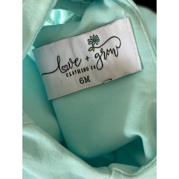 Love + Grow Mint Basics Dress EUC Size 6 months - Picture 3 of 4